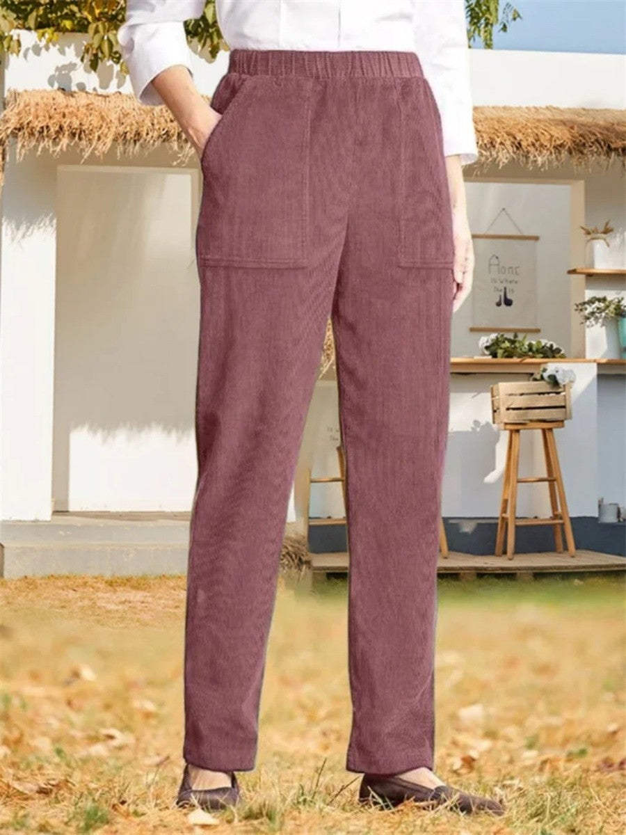 Pantalón casual de pierna recta liso · Uma — foto 4
