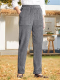 Pantalón casual de pierna recta liso · Uma