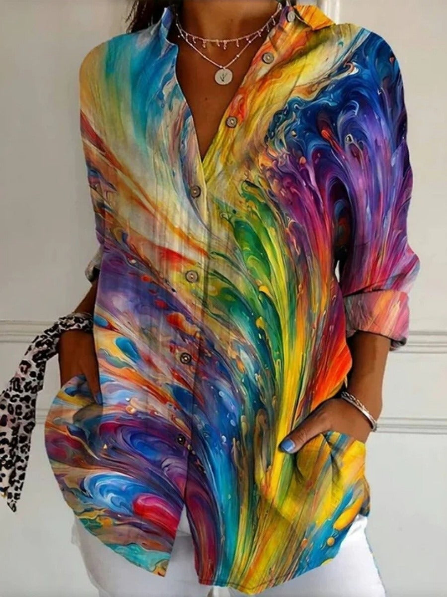 Blusa vintage multicolor