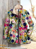 Cárdigan vintage de flores acolchado
