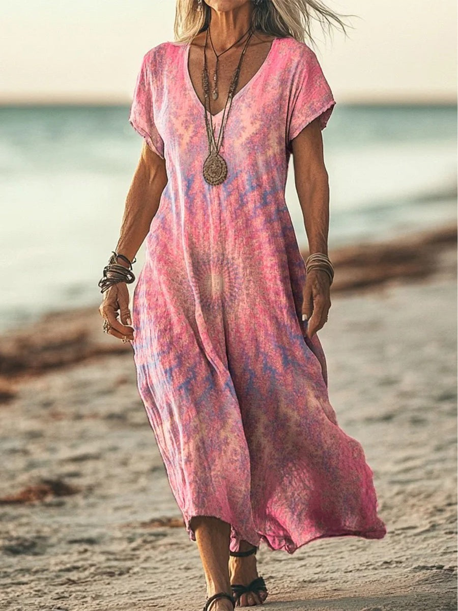 Vestido tie dye con bolsillos