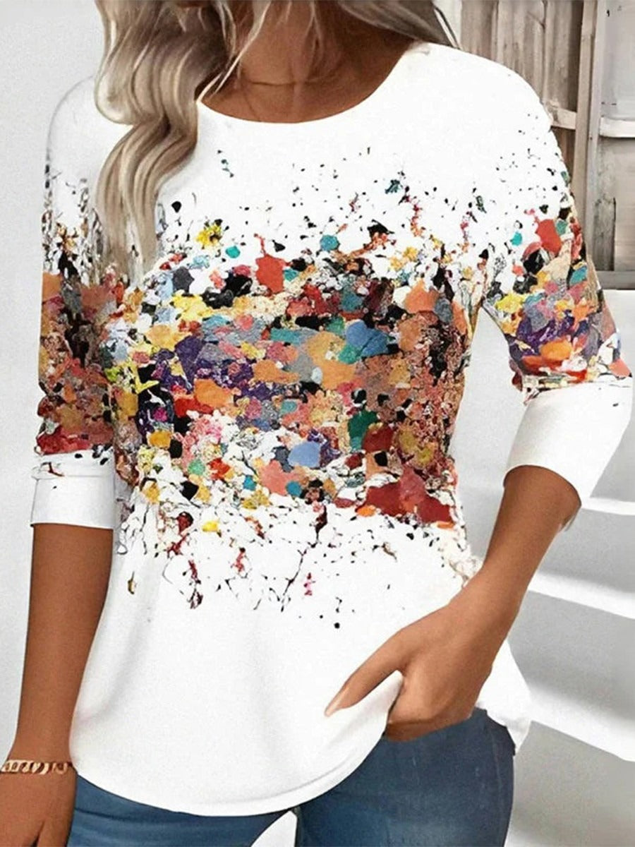 Camisa estampada con manga larga