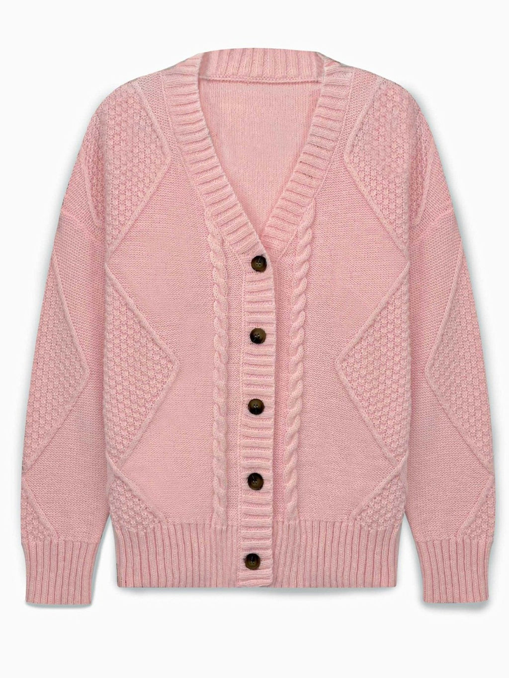 Cárdigan casual liso de punto — foto 2