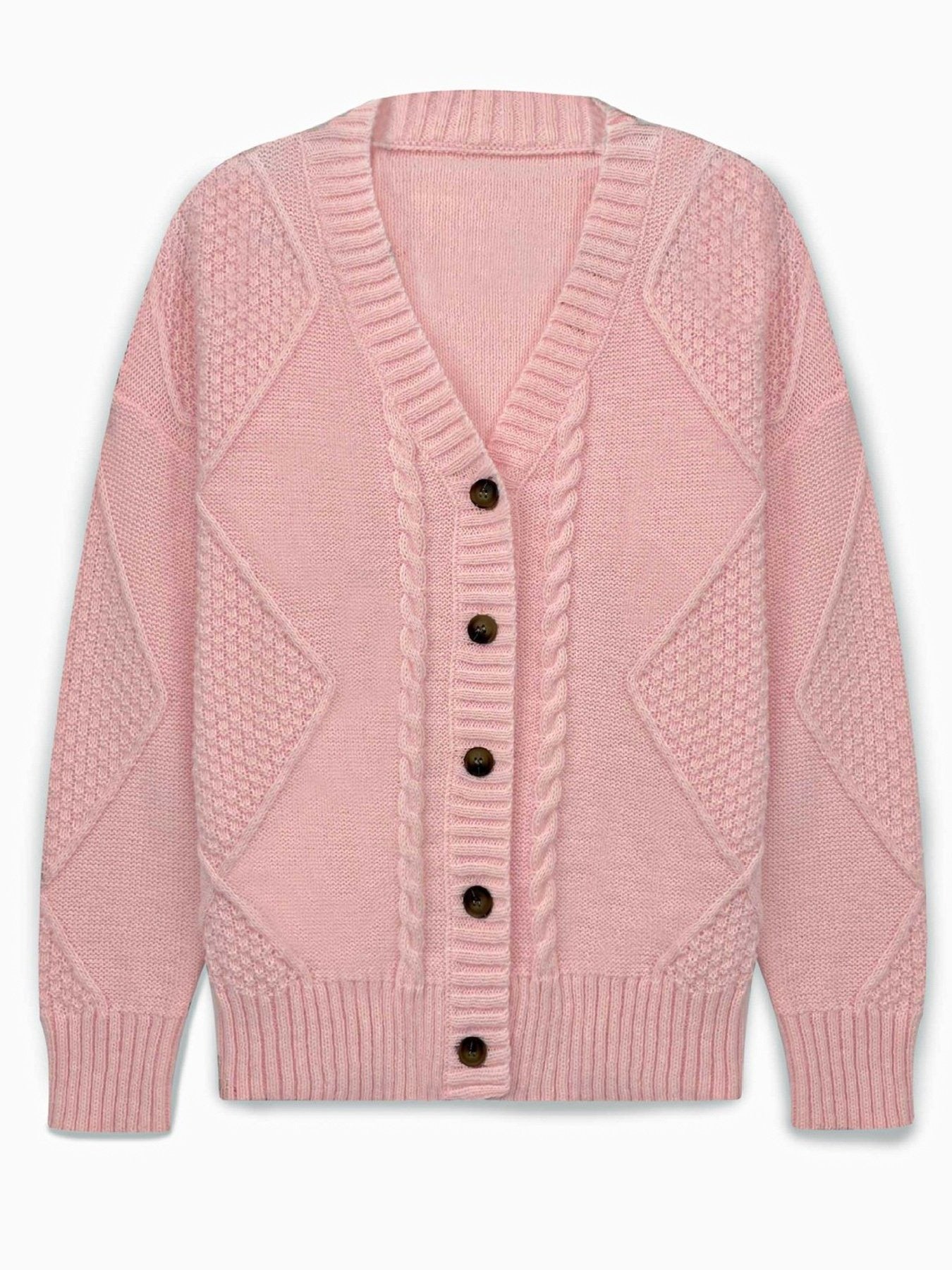 Cárdigan casual liso de punto — foto 2