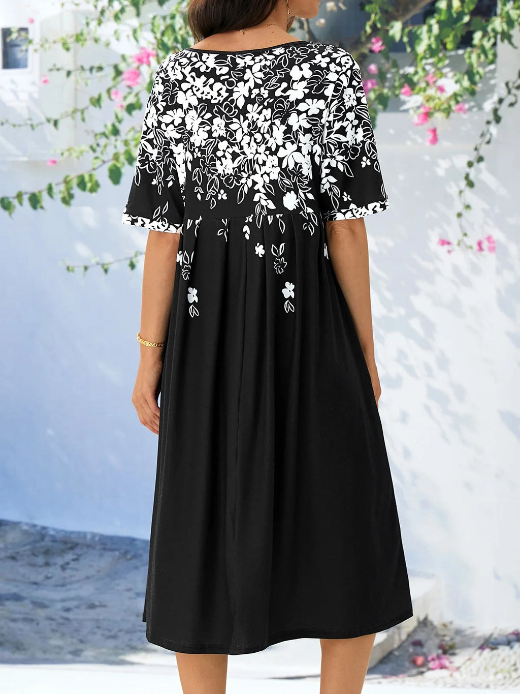 Vestido elegante holgado de flores — foto 4