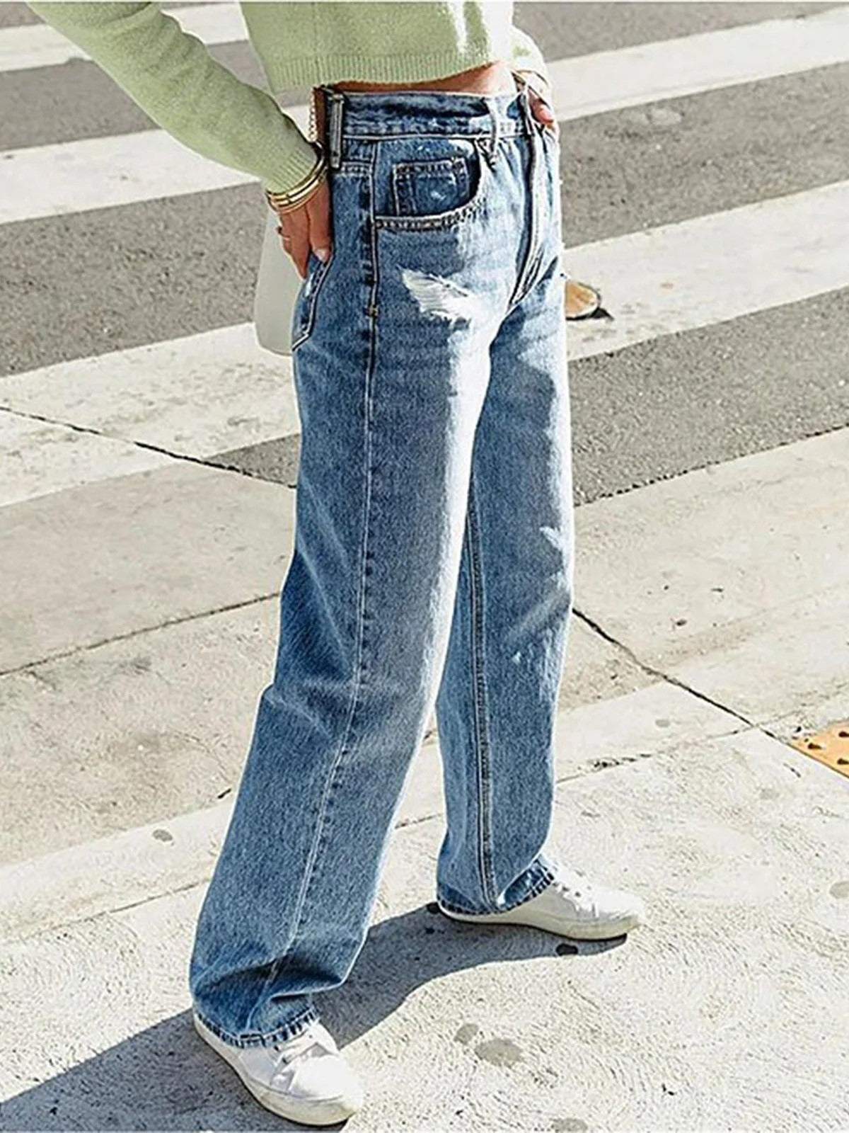 Vaqueros casual holgados lisos vaqueros — foto 3