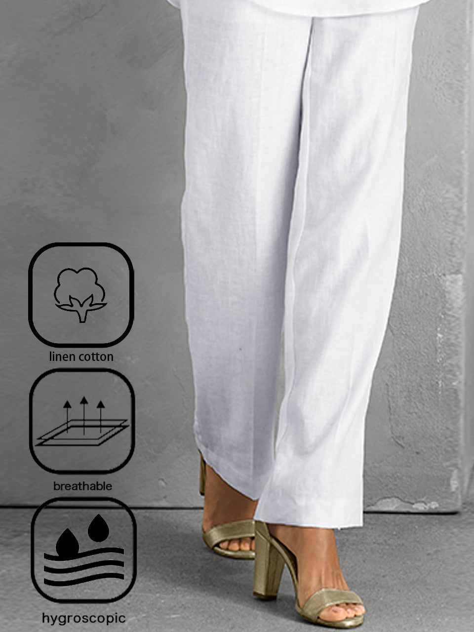 Pantalón casual holgado liso con bolsillos · Kenia — foto 2