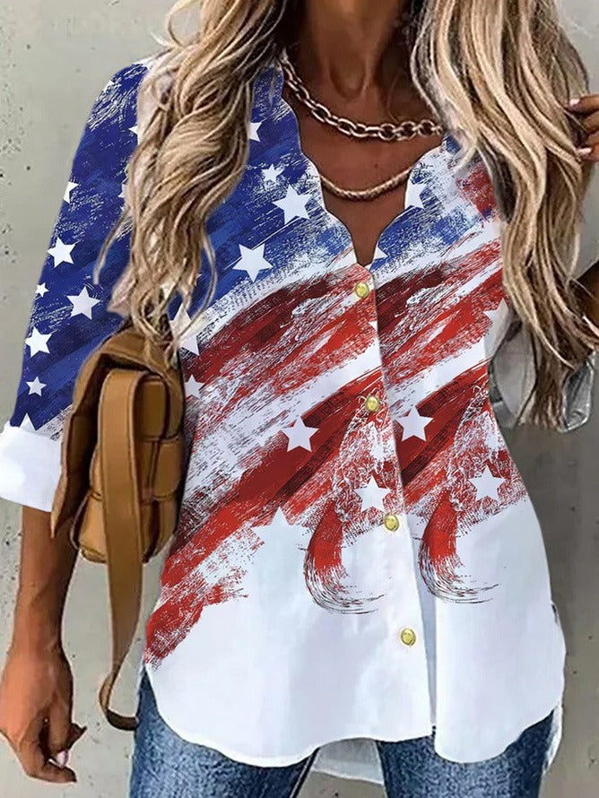 Blusa casual con manga larga