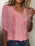 Camisa casual asimétrica de punto con hebilla