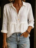 Camisa lisa de algodón