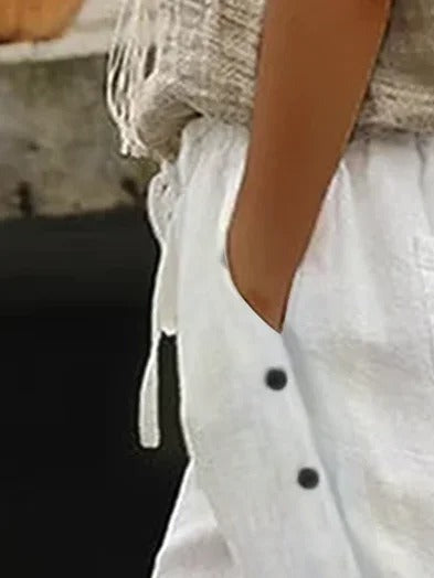 Shorts casual holgados lisos de algodón — foto 2