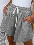 Shorts casual holgados de rayas de algodón · Sasha