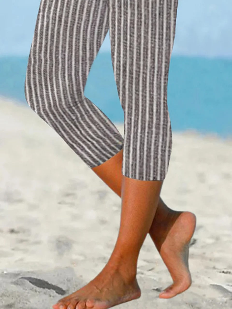 Leggings de playa ajustados de rayas — foto 2