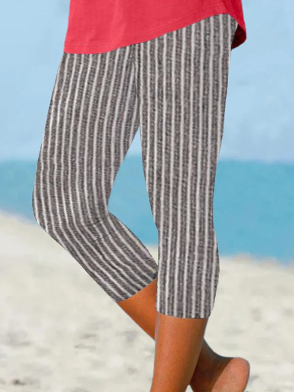 Leggings de playa ajustados de rayas — foto 3