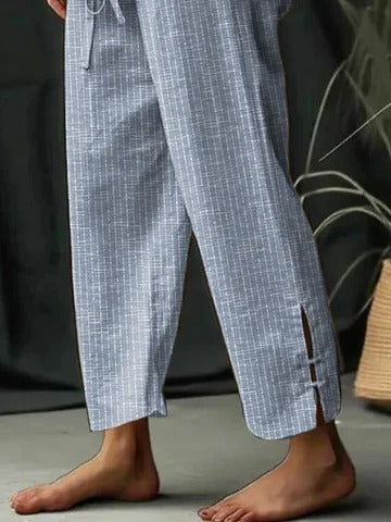 Pantalón casual holgado de rayas con bolsillos · Alba — foto 2