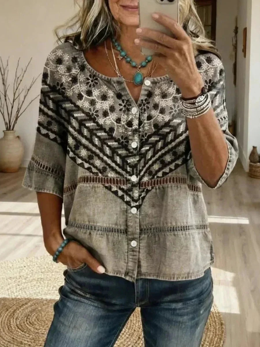Blusa vintage de flores · Olea