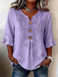 Blusa vintage de hojas