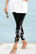 Leggings casual de flores