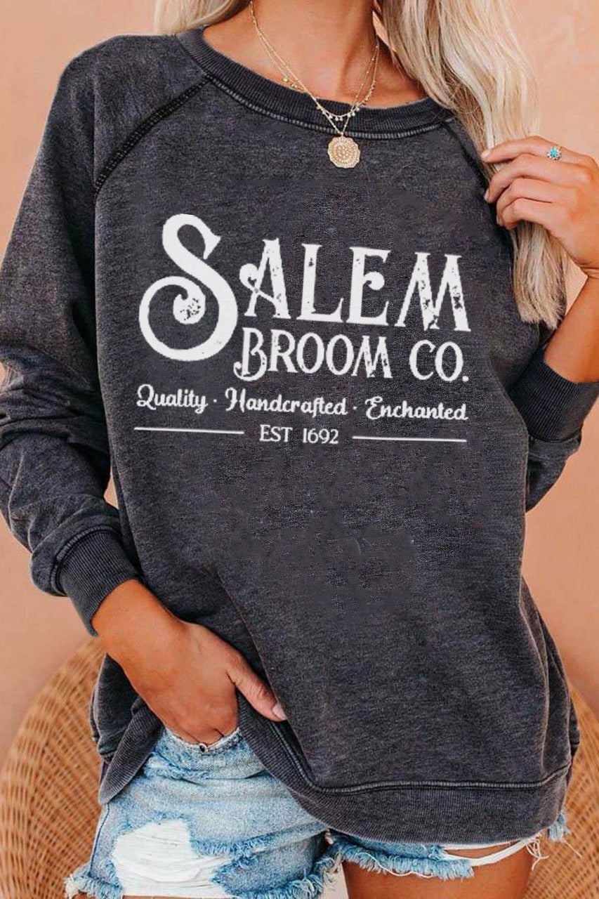 Sudadera estampada con cuello redondo y manga larga · Gemma