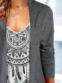 Top casual liso con manga larga — foto 3