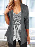 Top casual liso con manga larga