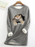 Ropa interior térmica de gatos con cuello redondo