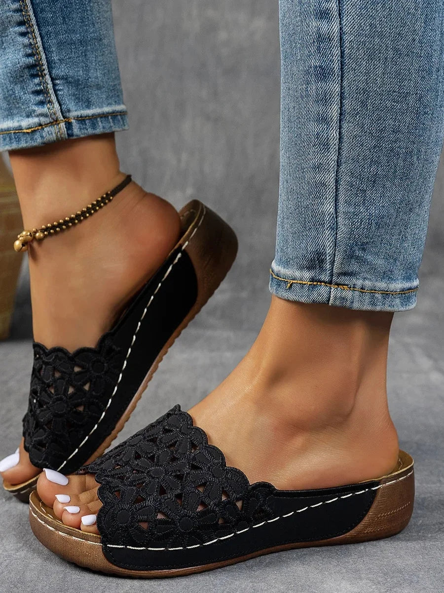 Sandalias vintage de flores