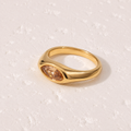 Isabella Anillo Dorado con Circón Marquesa de Colores