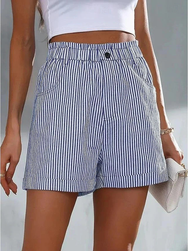 Shorts bermuda de rayas con bolsillos — foto 3
