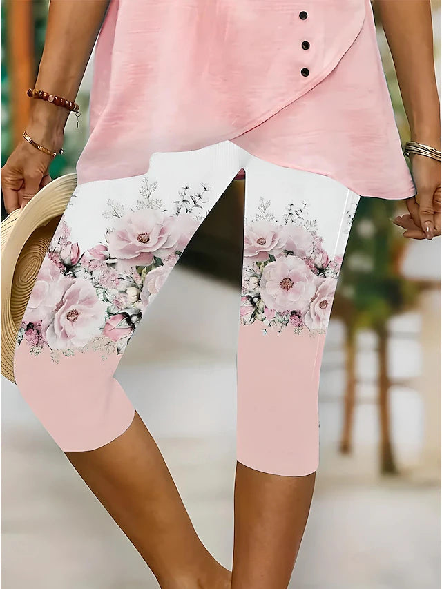Pantalón capri de rayas con cintura elástica — foto 6