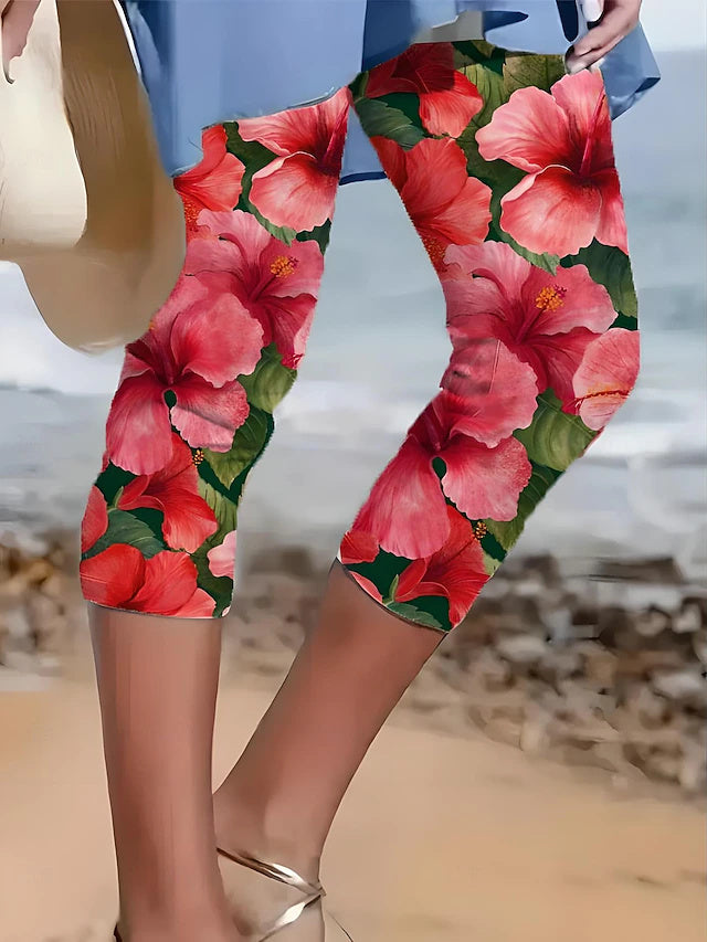 Pantalón capri de rayas con cintura elástica — foto 7