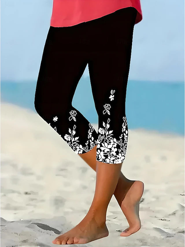 Pantalón capri de rayas con cintura elástica — foto 8