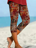 Leggings capri de flores
