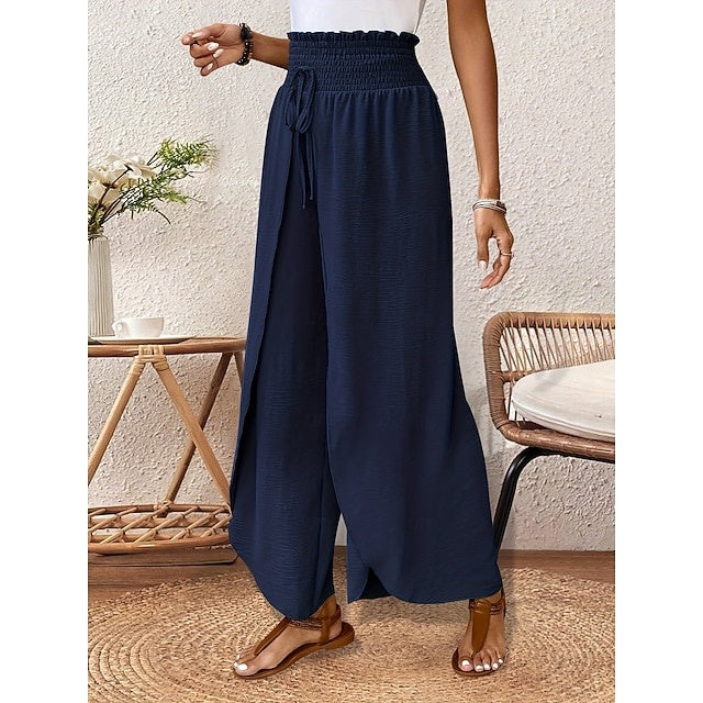 Pantalón transpirable largo de talle alto liso — foto 2