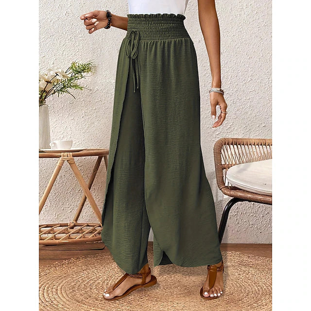 Pantalón transpirable largo de talle alto liso — foto 4