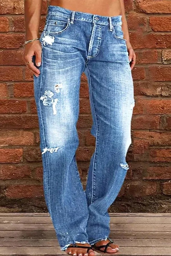 Vaqueros casual holgados lisos vaqueros · Erika