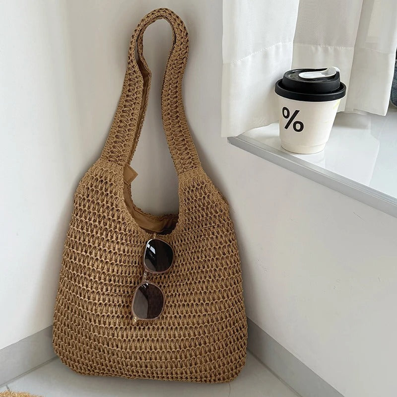 Carmina Bolso Tote de Rafia