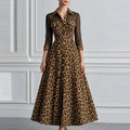 Benedetta Vestido Maxi de Tul Animal Print