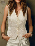 Claudia Chaleco De Lino Con Lentejuelas