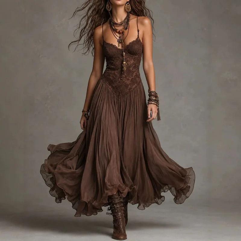 Ainara Vestido Encaje Bohemio