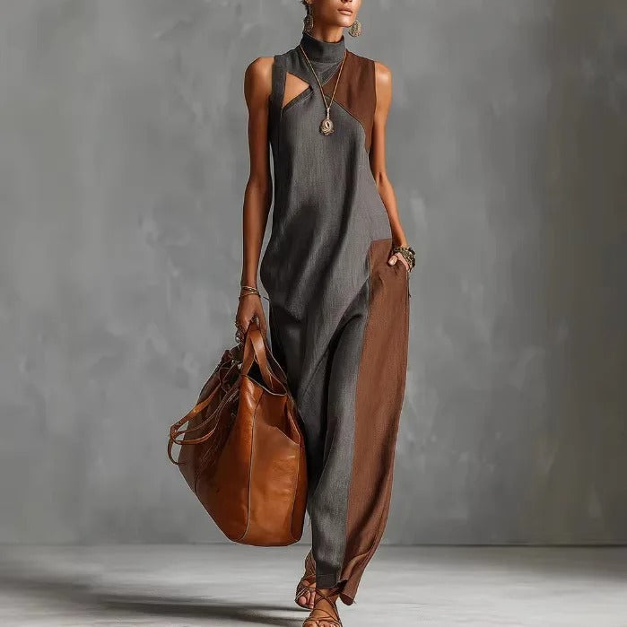 Annalisa Vestido Maxi Bohemio Color Block