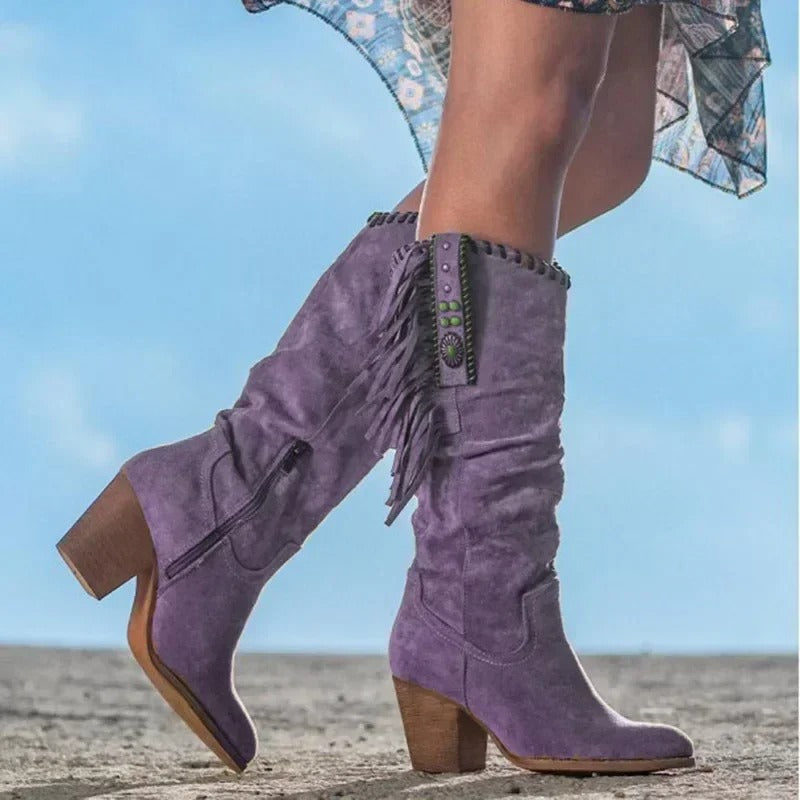 Claudia Botas Cowboy con Flecos