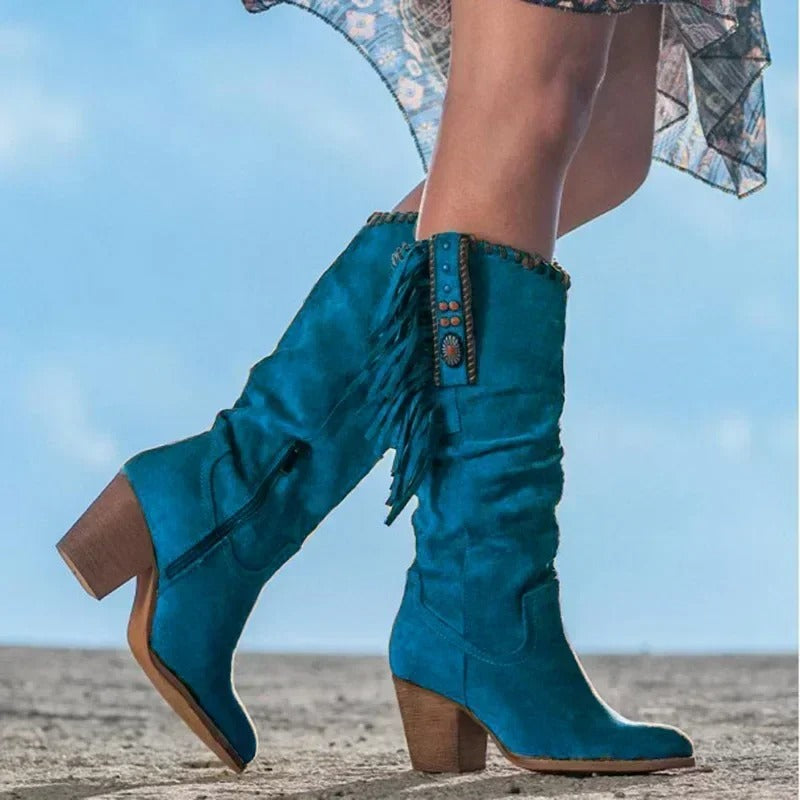 Claudia Botas Cowboy con Flecos