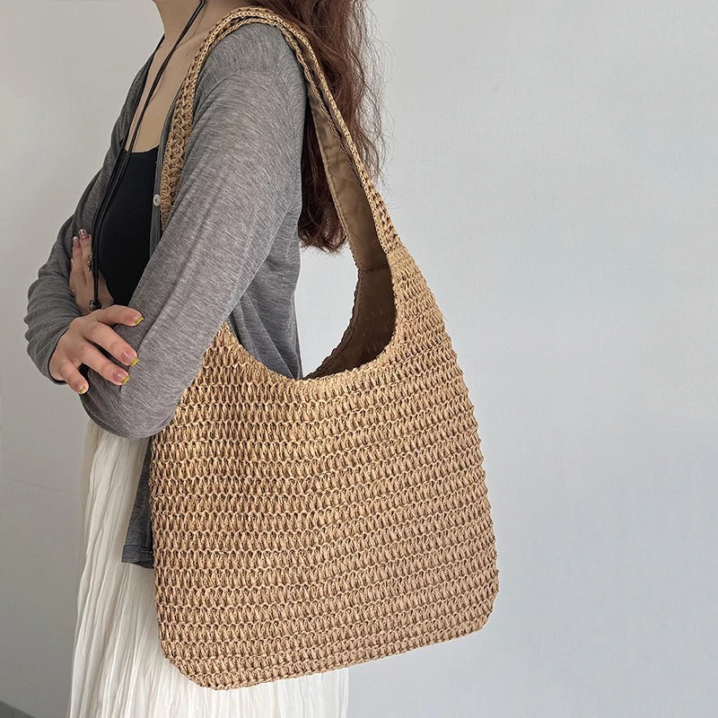Carmina Bolso Tote de Rafia