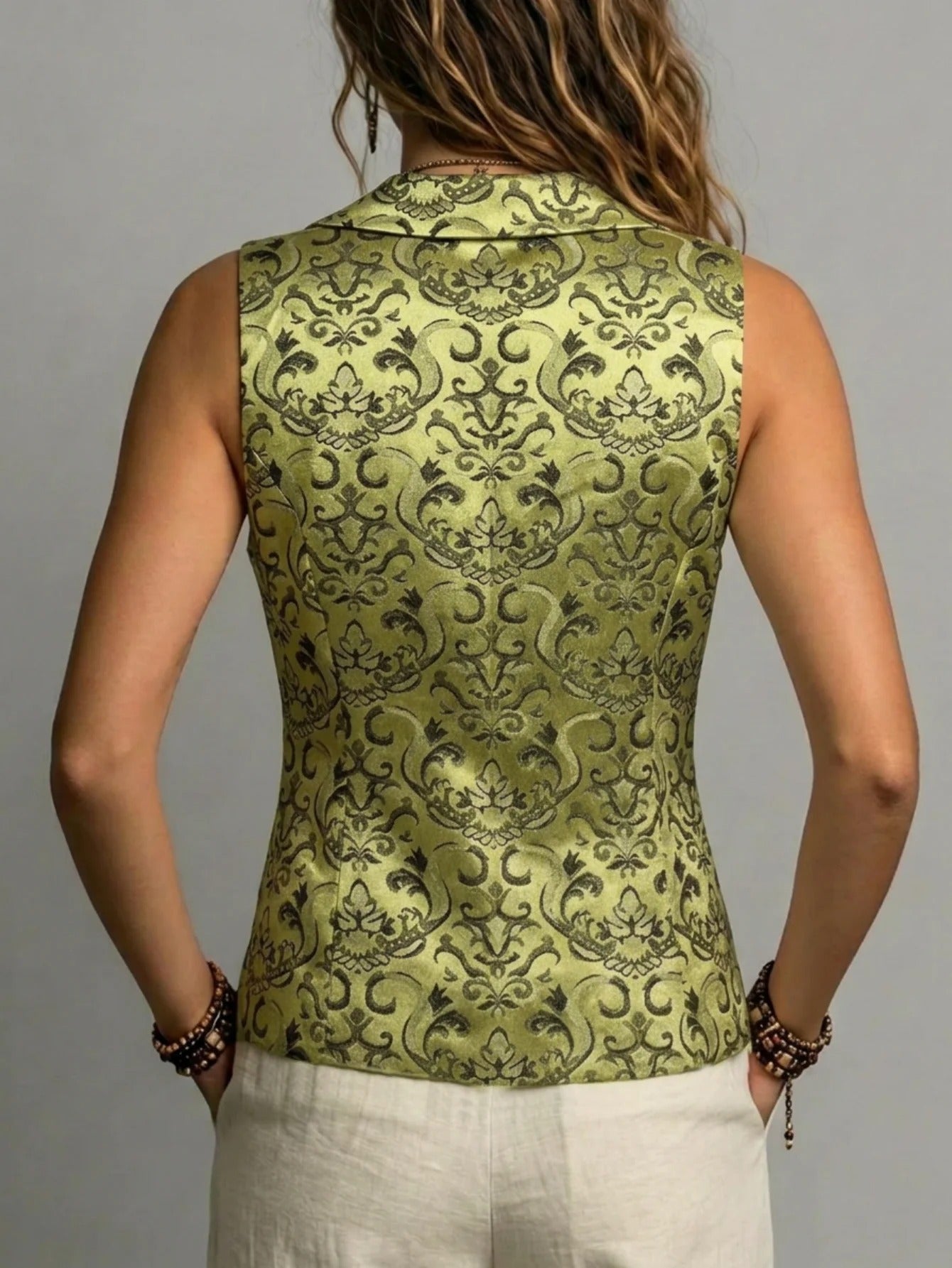 Leonor Chaleco De Jacquard Elegante