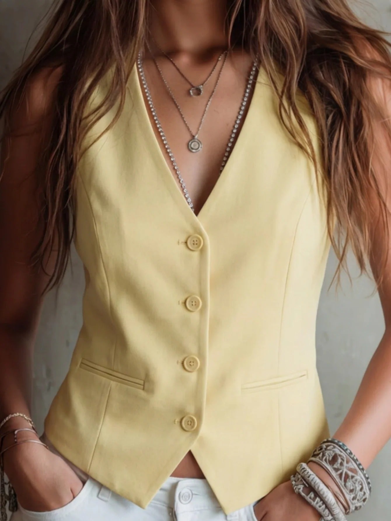 Natalia Chaleco Con Cuello En V