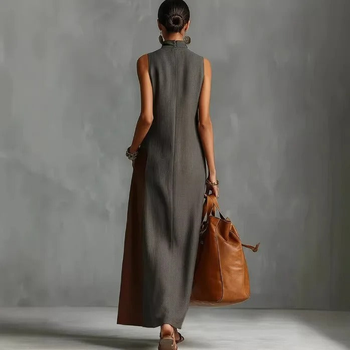 Annalisa Vestido Maxi Bohemio Color Block