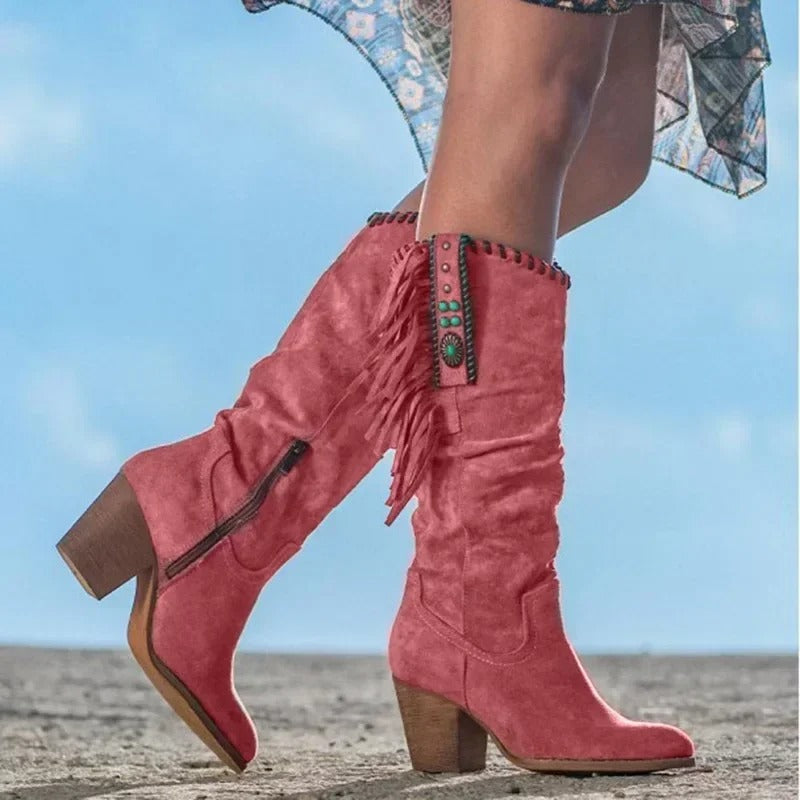 Claudia Botas Cowboy con Flecos