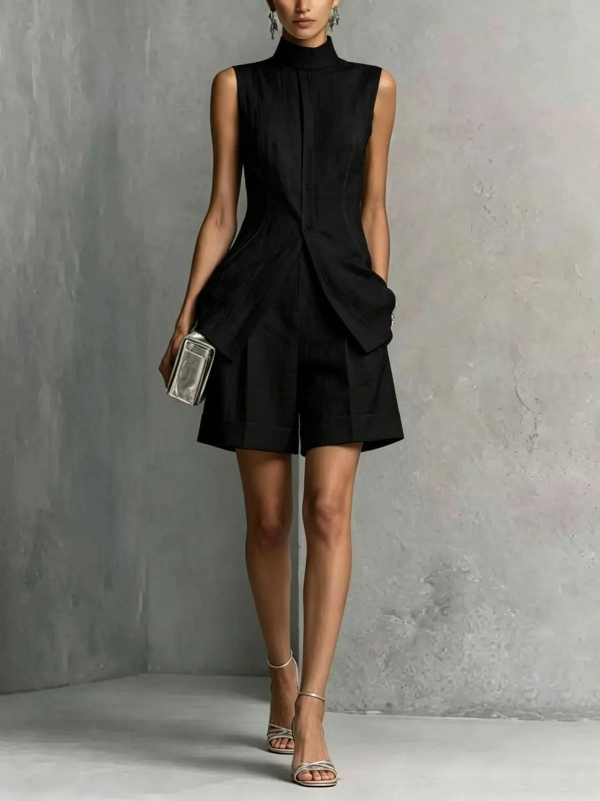 Alaia Conjunto de Chaleco Elegante y Pantalón Corto