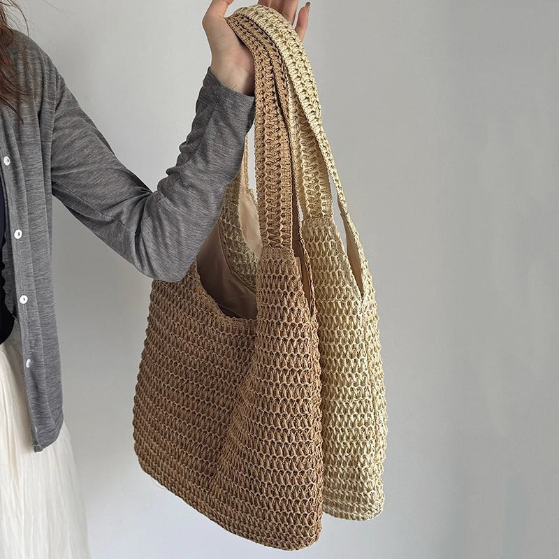 Carmina Bolso Tote de Rafia